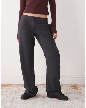 Weekday Wide Leg Tailored Pants - Black