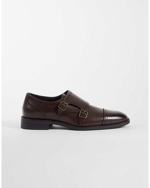 ASOS Scarpe Brogue Marroni Con Due Fascette E Dettagli Brogue - Marrone