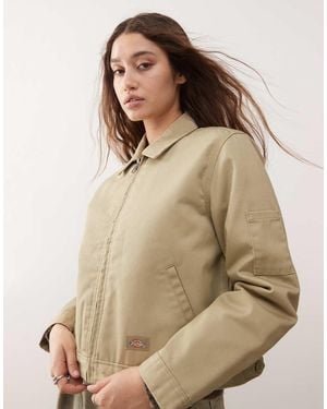 Dickies Lined Cropped Eisenhower Jacket - Natural