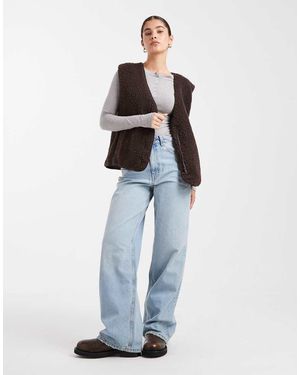 Object Teddy Fleece Sleeveless Jacket - Blue