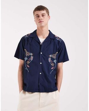 Wrangler Short Sleeve Resort Shirt - Blue