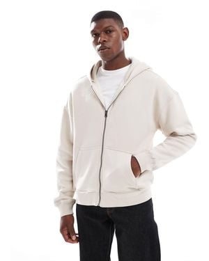 Hollister – weite kapuzenjacke - Natur
