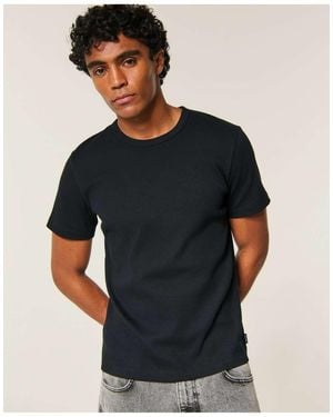Hollister Rib Crew T-Shirt - Black