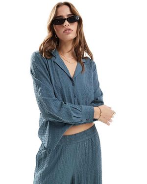 Jdy Camicia Boyfriend Ampia - Blu
