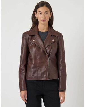 Y.A.S – bikerjacke - Braun