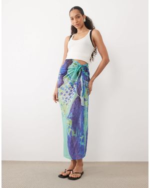 River Island – maxi-strandrock - Blau