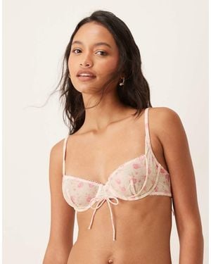 For Love & Lemons Lottie Underwire Bra - Brown