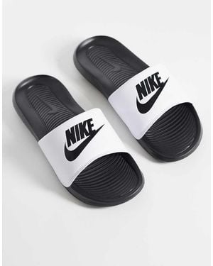 Nike Victori One Ciabatte Nere E Bianche - Blu
