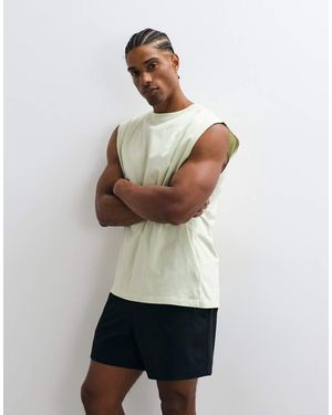 4505 Icon Cotton Oversized Pump Training Tank With Quick Dry Finish - White