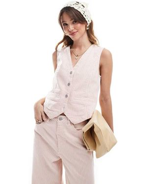 Object Denim Waistcoat Co-ord - Pink