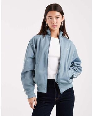 Fred Perry Chaqueta De Chándal Azul Con Detalle De Banda De