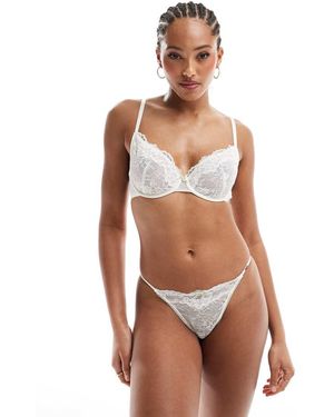 DORINA Origins Lace Lingerie Thong - Brown