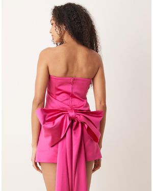ASOS Tailored Oversized Bow Detail Mini Skirt - Pink