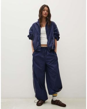 Bershka Contrast Lightweight Jacket - Blue