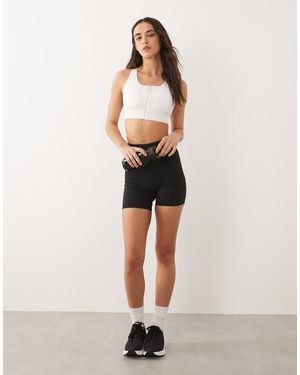 4505 Icon Active High Waist 5 Inch Legging Short With Zip Phone Pocket - Grey