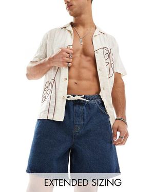 ASOS Pantaloncini Ampi Taglio Medio - Blu