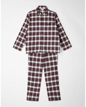 Lacoste Pijama Burdeos De Franela De -Rojo - Azul