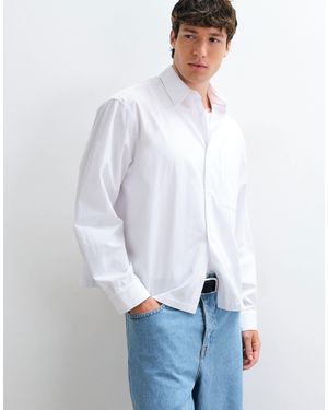 ASOS Boxy Oversized Poplin Shirt - White
