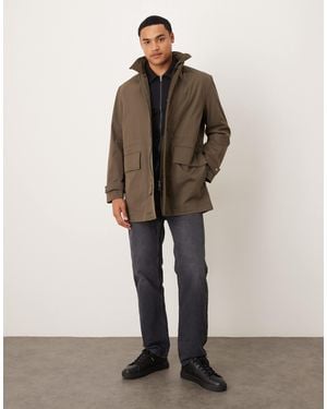 Mango Cotton Mix Parka Jacket - Natural