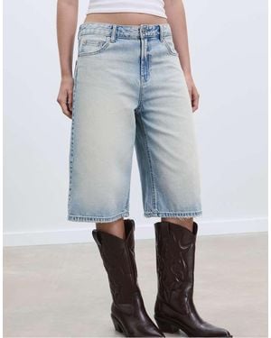 Stradivarius Jorts Stile Bermuda Color Azzurro Medio - Blu