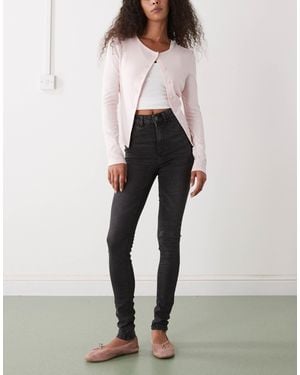 Noisy May Callie High Waist Skinny Jean - Black
