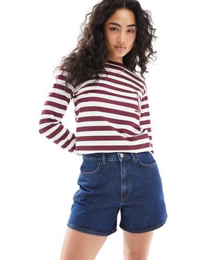 ASOS Pantaloncini Dad Fit Indaco Stretti - Blu
