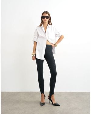 TOPSHOP Jersey Stirrup Leggings - White