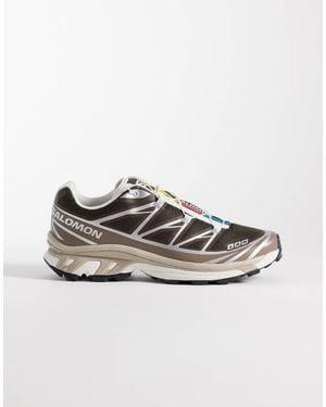 Salomon Xt-6 - baskets - marron terre/noix - Blanc