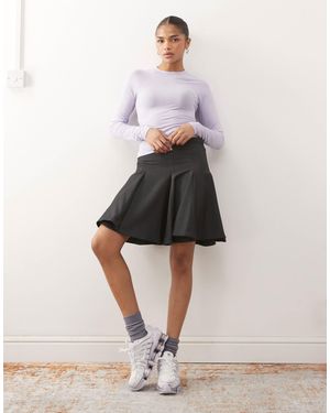 Monki Pleated Mini Skirt - Purple