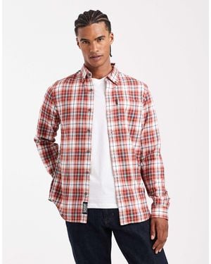 Superdry – vintage-baumwollhemd - Rot