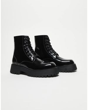 ASOS Chunky Lace Up Boot - Black