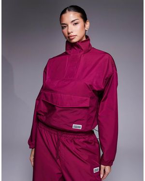 ASOS Weekend Collective Co-ord Nylon Funnel Neck Windbreaker - Purple
