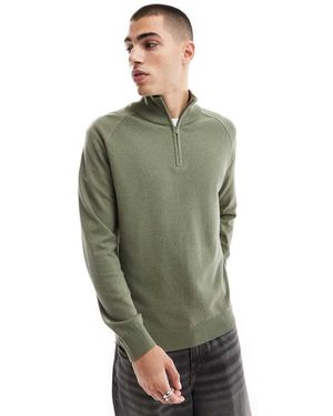 Threadbare Jersey Con Cremallera Corta De -Verde