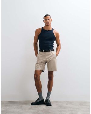 ASOS Muscle Fit Hemdje Met Vierkante Hals - Blauw