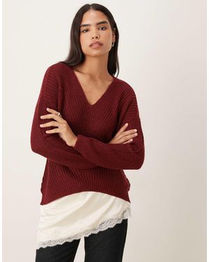 Jdy – leichter pullover - Rot