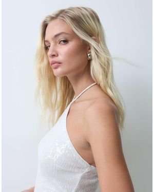 ASOS Top Met Lovertjes En Halternek - Metallic