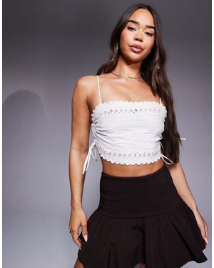 River Island Embellished Tie Side Cami - Grey