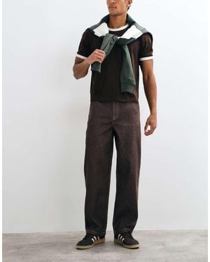 ASOS Vaqueros Carpinteros Holgados En Crudo - Marrón