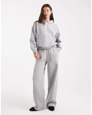 ASOS Wide Leg Brushback jogger - Gray