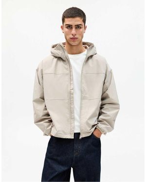 Pull&Bear Impermeabile Color Sabbia A Pannelli - Neutro