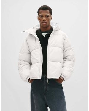 Pull&Bear Gewatteerd Jack Met Capuchon - Naturel