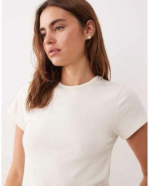 ASOS Mix & Match Rib Pyjama Baby Tee - White