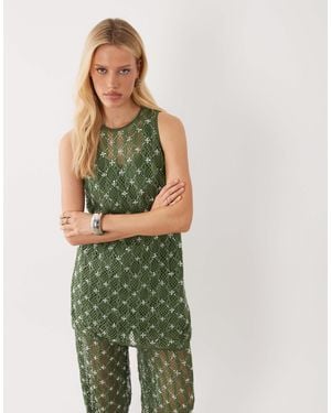Ghospell – zuma – ärmelloses minikleid - Grün