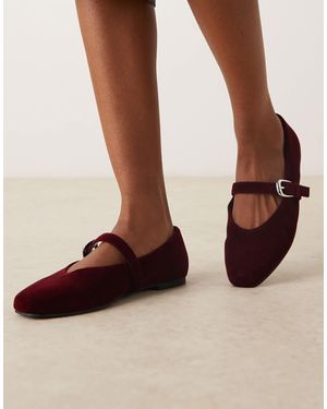 ASOS Leah Mary Jane Ballets - Brown