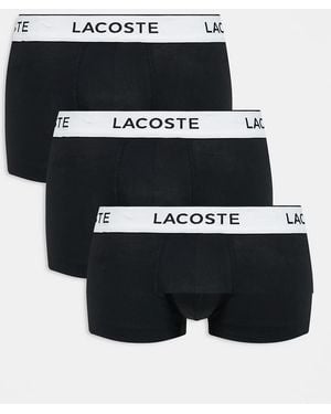 Lacoste 3 Pack Trunks - Black