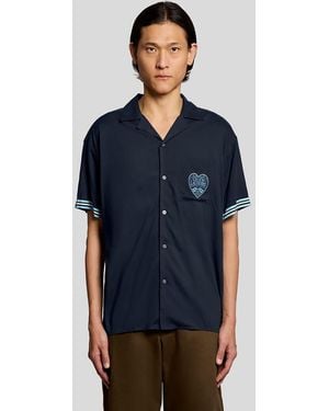 Lyle & Scott Ss Woven Shirts Short Sleeve Laundry Shirt - Blue