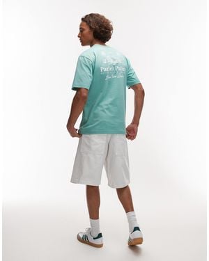 Parlez Retreat Motif Back T-Shirt - Green