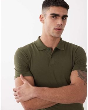 ASOS Essentials Muscle Fit Polo - Green