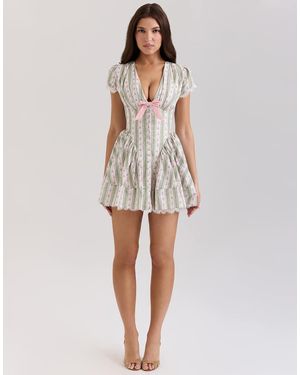 House Of Cb Emiliana Stretch Cotton Mini Dress - White