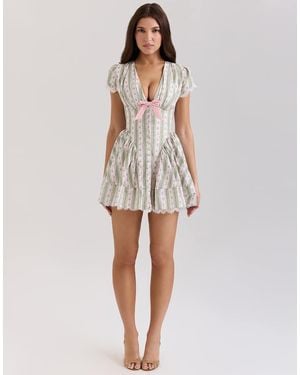 House Of Cb Emiliana Stretch Cotton Mini Dress - White